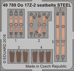 Eduard 49789 1/48 Seatbelts Do17Z2 Steel for ICM (Pre-Painted)