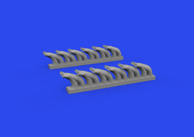 Eduard 648958 1/48 P-39 Exhaust Stacks Fishtail PRINT Brassin