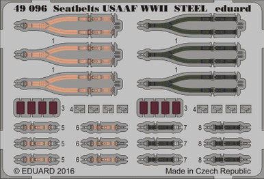 Eduard 49096 1/48 Seatbelts USAAF Steel Fighter WWII (Pre-Painted)