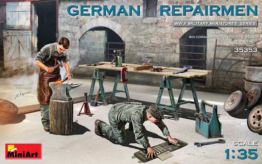 Miniart Models 35353 1/35 WWII German Repairmen (2) w/Tools