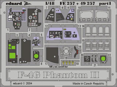 Eduard FE257 1/48 F-4G Phantom II Photo Etch for Hasegawa