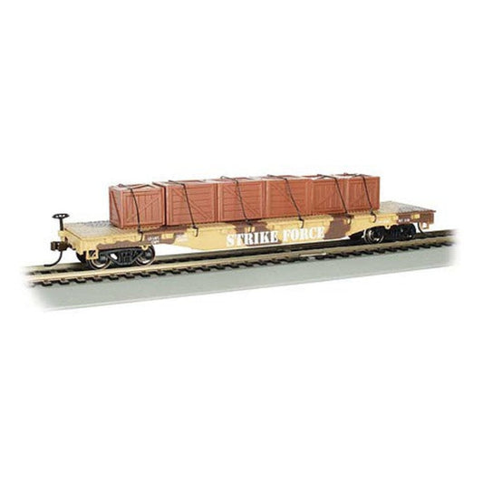 Bachmann 18934 HO Scale Bachmann 18934 HO 52' Flatcar with Crate Load