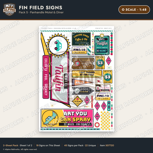 Alpine Railworks 30772O O Scale Roadside Signs - Buried Car Art