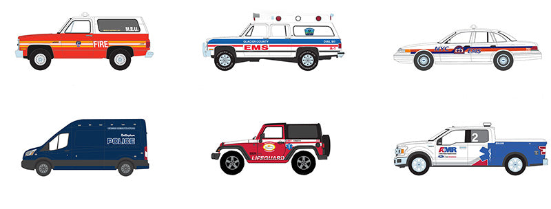 Greenlight 67060-CASE 1/64 Scale Responders Series 2 - 6-Piece Set