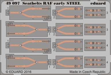 Eduard 49097 1/48 Seatbelts RAF Early Steel (Pre-Painted)