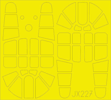 Eduard JX227 1/32 Mask P-40F TFace Canopy Mask Set for Trumpeter