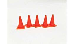 All Scale Miniatures 870661 HO Traffic Cones 5-Pack