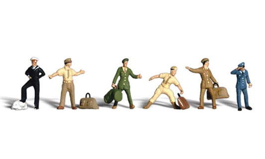 Woodland Scenics A1892 HO Scale Uniformed Travelers