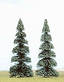 Busch 6103 A Scale Pine Trees -- 3-9/16" 9cm pkg(2)
