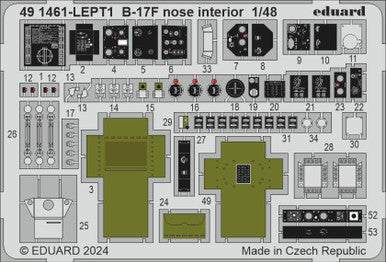 Eduard 491461 1/48 B-17F Nose Interior Photo Etch for EDUARD