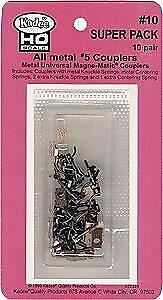 Kadee 10 HO Scale #10 Bulk Pack No.5(R) Knuckle Couplers - 10 Pairs