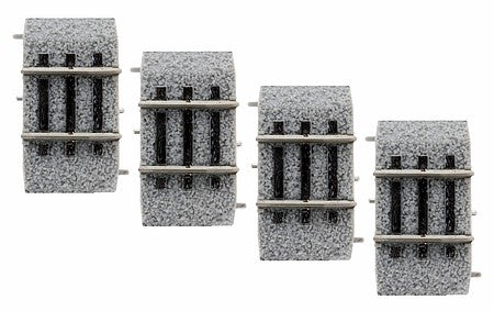 Lionel 8768014 HO Scale Straight Code 83 Roadbed Track - MagneLock -- 1" 2.5cm pkg(4)