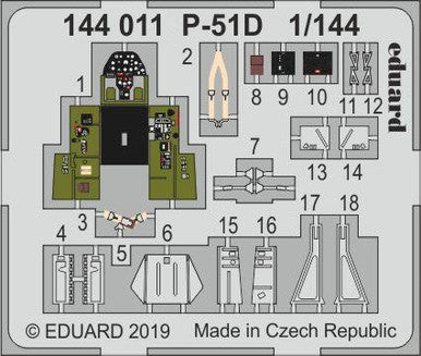 Eduard 144011 1/144 P-51D for EDU & PAZ (Pre-Painted)