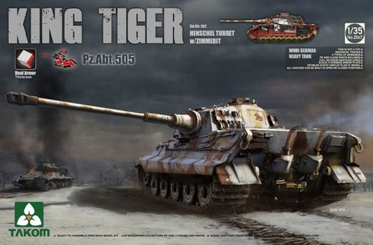 Takom 2047 1/35 WWII German King Tiger SdKfz 182 Pzbt505 Henschel Turret Heavy T