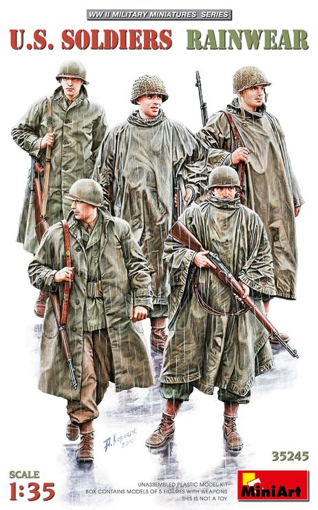 Miniart Models 35245 1/35 WWII US Soldiers in Rainwear (5)
