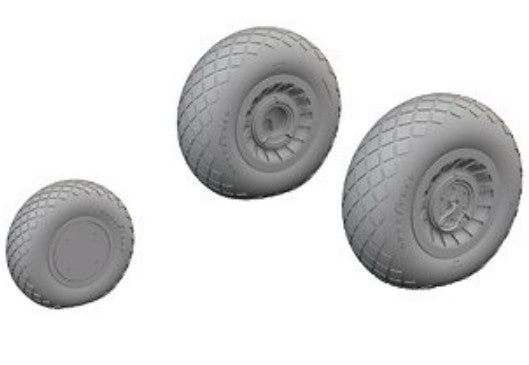 Eduard 672205 1/72 Aircraft- B25 Wheels for ARX (Mask & Resin)