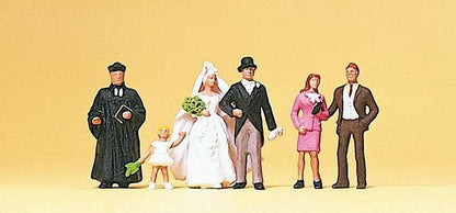 Preiser 10057 HO Scale Wedding Participants Protestant