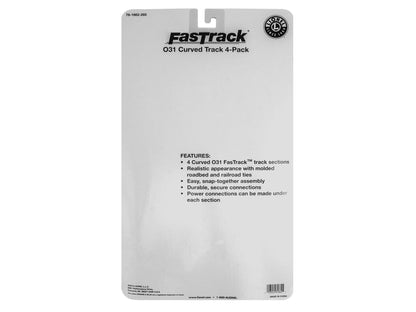 Lionel 6-81862 O Gauge FasTrack O31 Curved Track 4-Pack