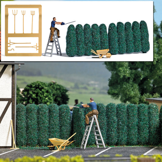 Busch 7838 HO Scale Hedge Trimming Action Set