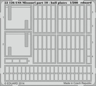 Eduard 53126 1/200 USS Missouri Pt.10 Hull Plates for TRP