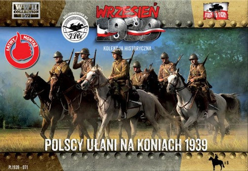 First To Fight Models 71 1/72 WWII Polish Uhlans on Horseback (6 Mtd)