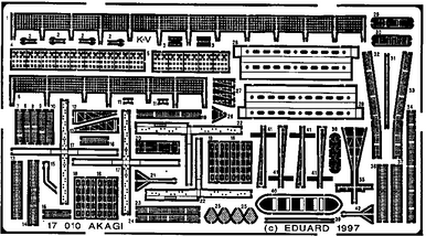 Eduard 17010 1/700 Akagi for HSG Photo Etch Detail Set