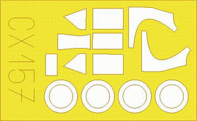 Eduard CX157 1/72 Mask Ki-43 I Oscar for Fujimi Canopy Mask Set