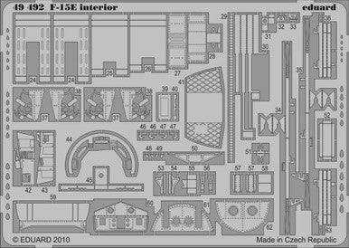 Eduard 49492 1/48 Photo Etch F-15E Interior for ACADEMY 12215