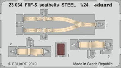 Eduard 23034 1/24 Seatbelts F6F-5 Hellcat Steel for AIR