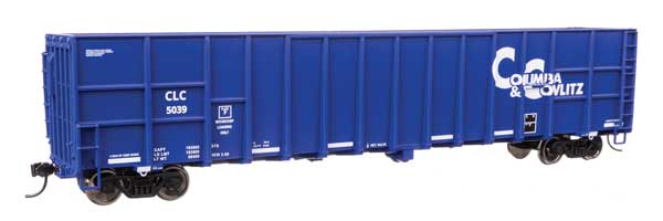 Walthers Mainline 6111 HO Scale 61' Wood Chip Gondola - Ready To Run -- Columbia