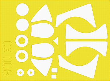 Eduard CX008 1/72 Paint Mask for ITALERI a-6 Canopy Mask Set