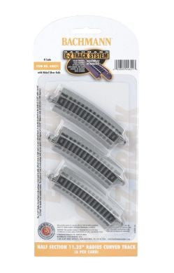 Bachmann 44821 N Half Section 11-1/4" Radius Curved Nickel Silver Track (6/Cd)