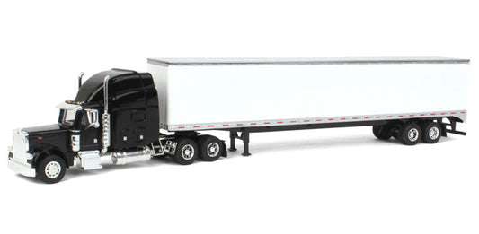 Spec Cast 32979 1/64 Peterbilt 379 Black Sleeper, 53' Trailer