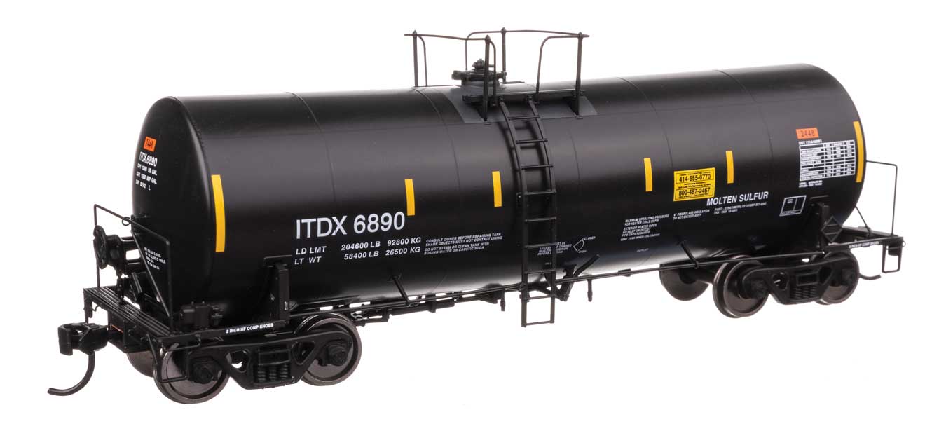 Walthers Proto 100063 HO Scale 40' Trinity 14,000-Gallon Molten Sulfur Tank Car