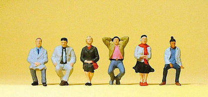 Preiser 10537 HO Scale Passengers Seated pkg(6)