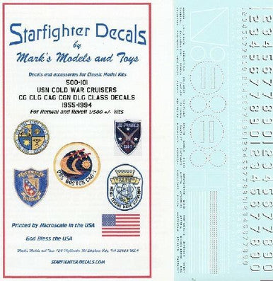 Starfighter Decals 500101 1/500 - USN Cold War Cruisers