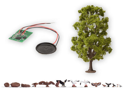 Noch 21782 HO Scale Lime Tree with Tweeting Birds Sound Scene