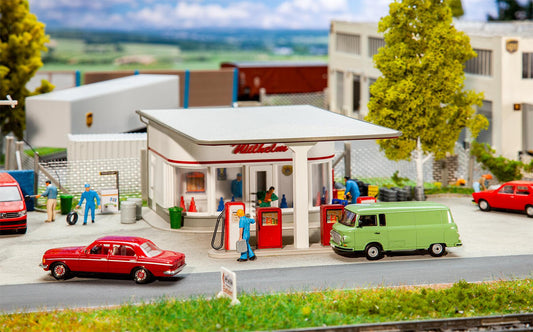 Faller 130590 HO Scale 1950s Gas Station Model Kit