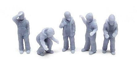 All Scale Miniatures 870994 HO Scale Fishermen -- pkg(5)