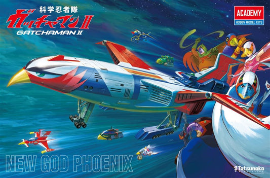 Academy 15776 Gatchaman II: New God Phoenix Spacecraft w/LED Set, 5 Figures & 5