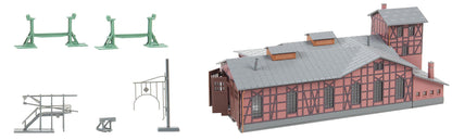 Faller 222113 N Scale Depot Set 3-Stall Engine Shed Kit