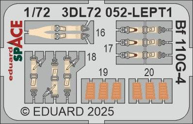 Eduard 3DL72052 1/72 Bf 110G-4 SPACE SPACE for EDUARD