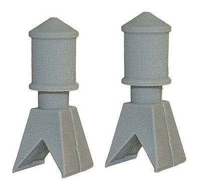 Bar Mills 4038 O Scale Tall Roof Vents -- Unpainted pkg(2)