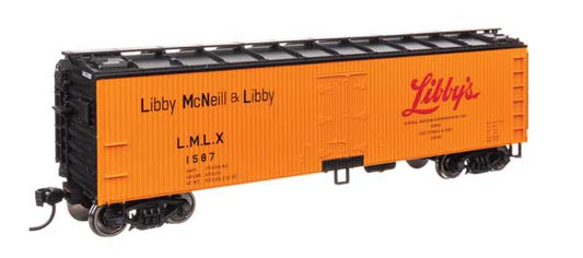 Walthers Mainline 910-41313 HO Scale 40' Wood Reefer RTR Libby #1587
