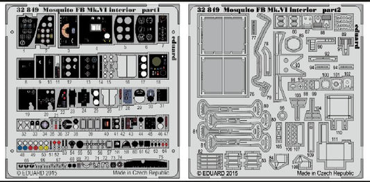 Eduard 32849 1/32 Aircraft- Mosquito Mk FB VI Interior for TAM (Painted)