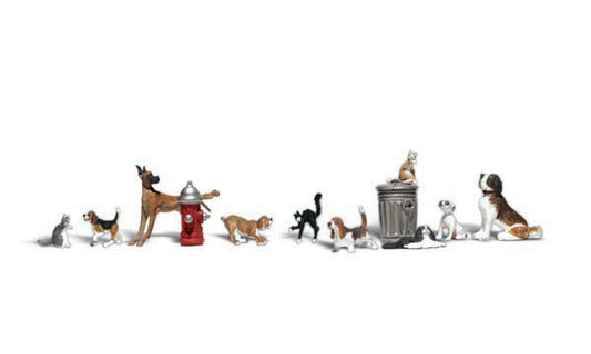 Woodland Scenics A1841 HO Scale Dogs & Cats