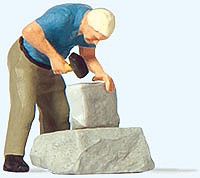 Preiser 28239 HO Scale Stone Mason Individual Figure
