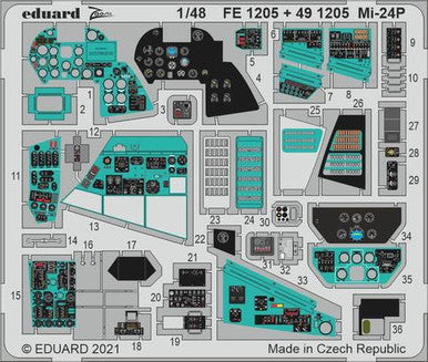 Eduard FE1205 1/48 Mi-24P for Zvezda Photo Etch Detail Set