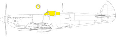 Eduard LX010 1/24 Spitfire Mk.VIII TFace Canopy Mask Set MASK for