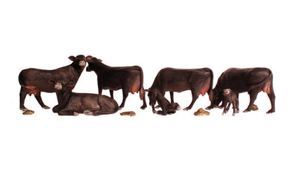 Woodland Scenics A1955 HO Scale Black Angus Cows
